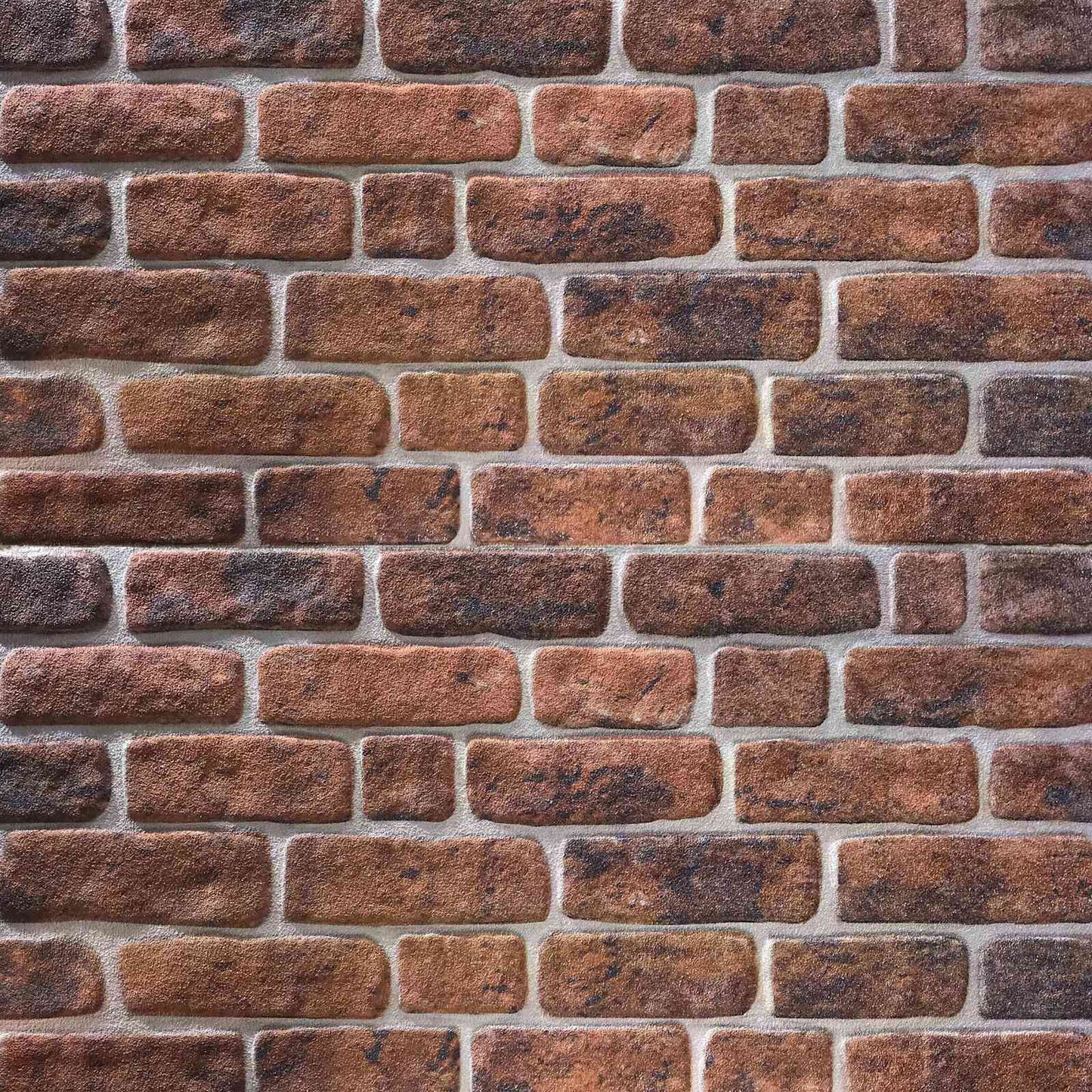 Wall Panels 10 pcs 100 x 50 cm Brown Brick EPS Foam