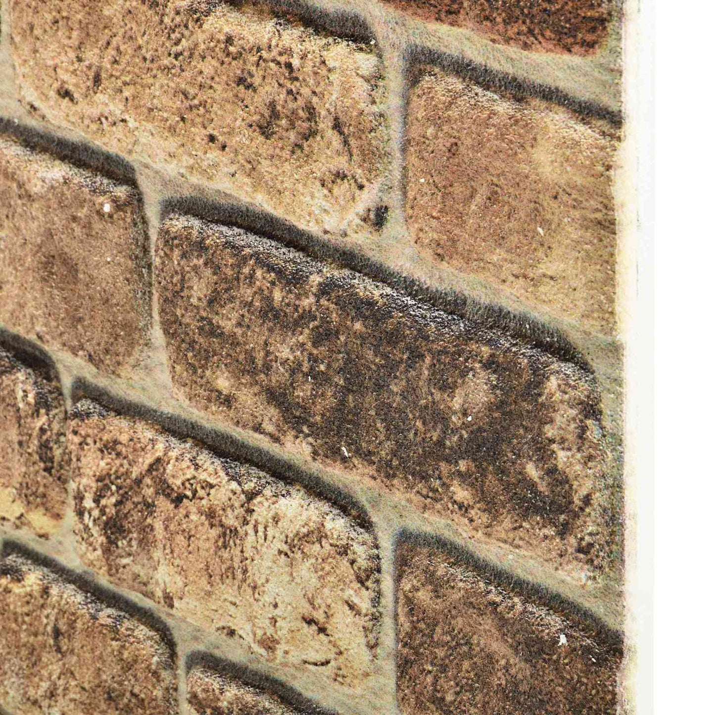 Wall Panels 10 pcs 100 x 50 cm Dark Sand EPS Foam