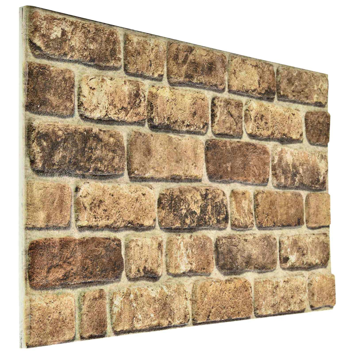 Wall Panels 10 pcs 100 x 50 cm Dark Sand EPS Foam