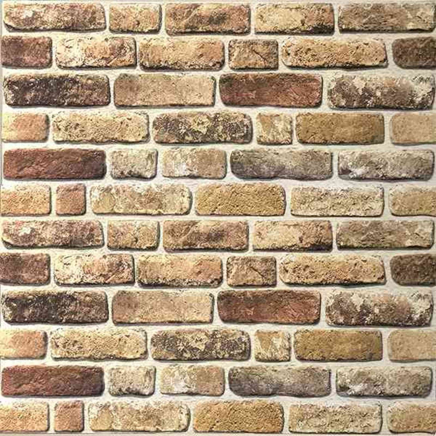 Wall Panels 10 pcs 100 x 50 cm Dark Sand EPS Foam