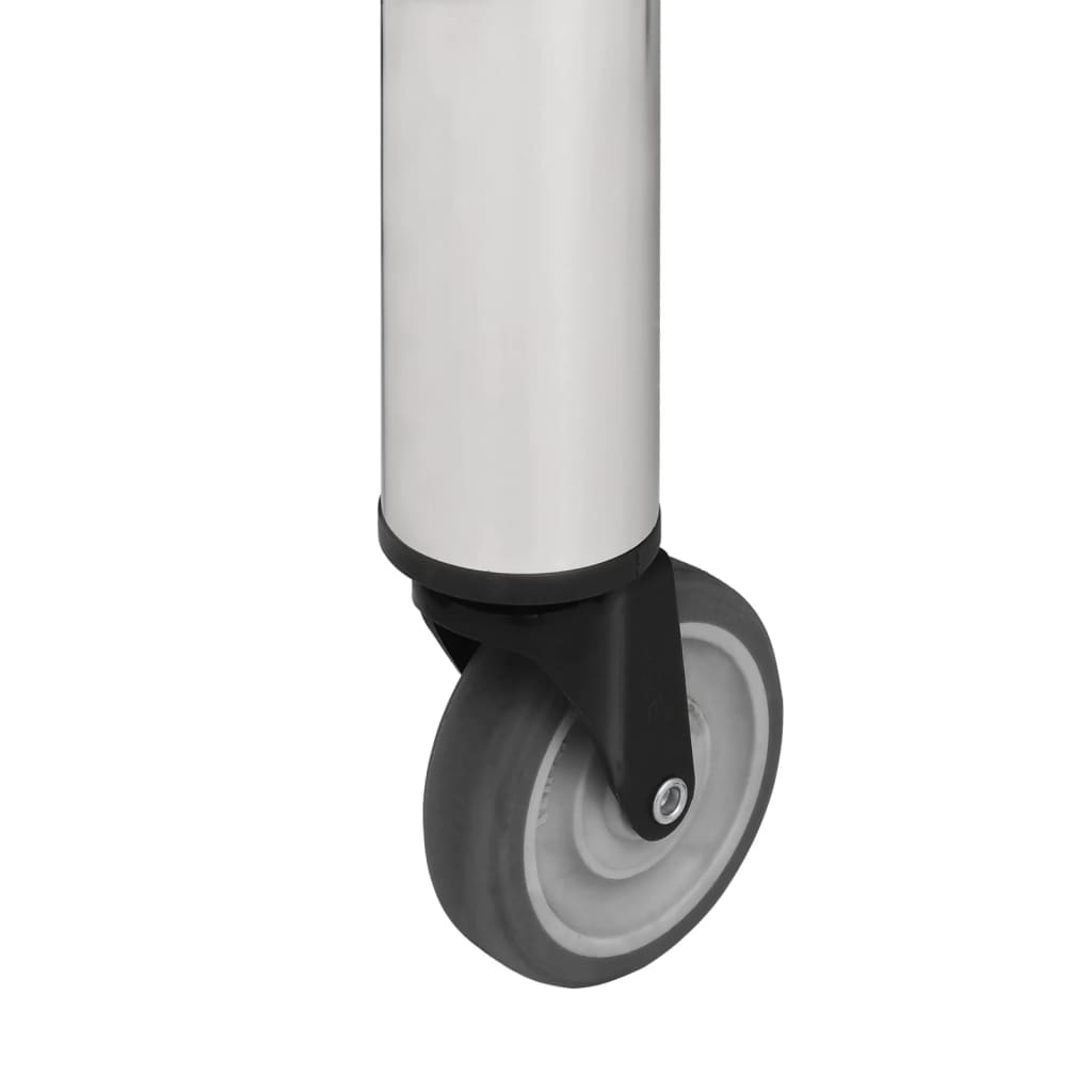 vidaXL Kitchen Work Table with Wheels 80x30x85 cm Stainless Steel