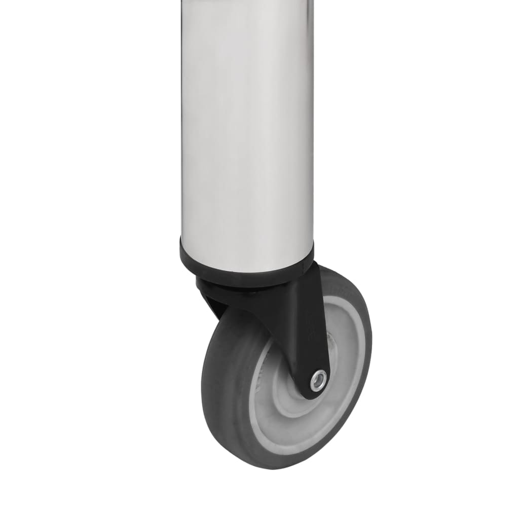 vidaXL Kitchen Work Table with Wheels 100x45x85 cm Stainless Steel