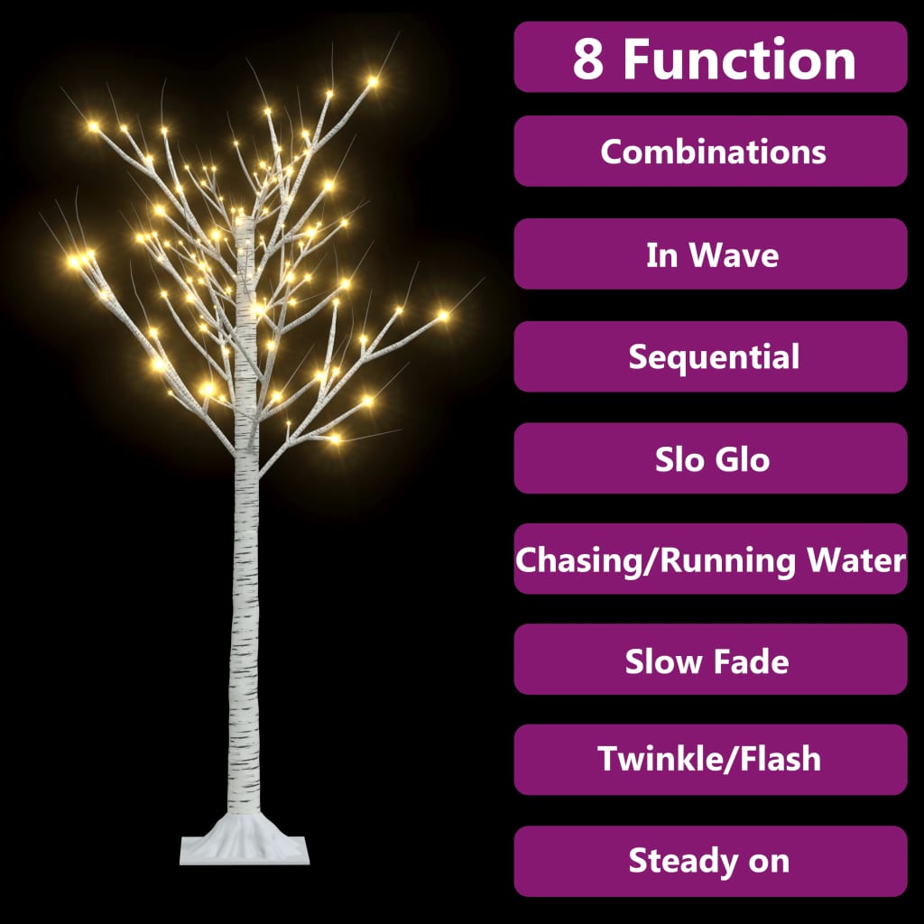 vidaXL Christmas Tree 128 LEDs 1.2 m Warm White Willow Indoor Outdoor