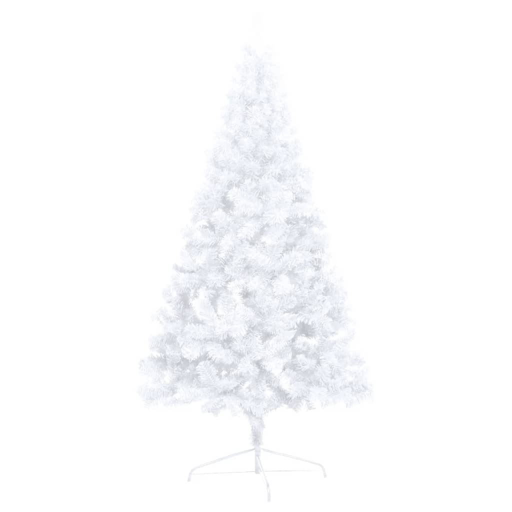 vidaXL Artificial Half Pre-lit Christmas Tree with Ball Set White 120 cm