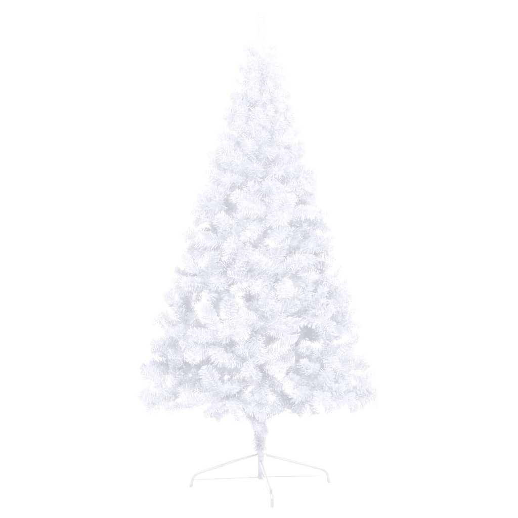 vidaXL Artificial Half Pre-lit Christmas Tree with Ball Set White 150 cm