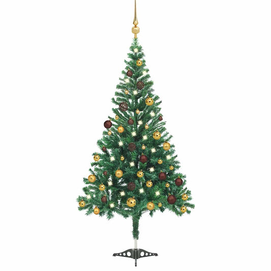 vidaXL Artificial Pre-lit Christmas Tree with Ball Set 180cm 564 Branches