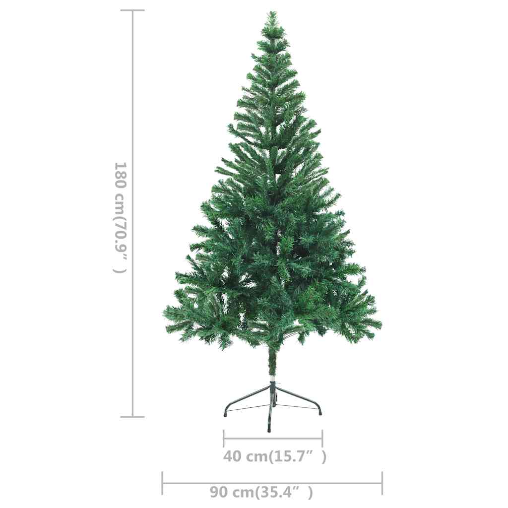 vidaXL Artificial Pre-lit Christmas Tree with Ball Set 180cm 564 Branches