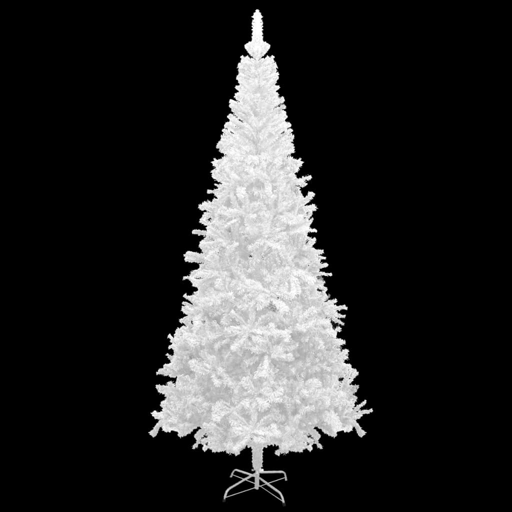 vidaXL Artificial Pre-lit Christmas Tree with Ball Set L 240 cm White