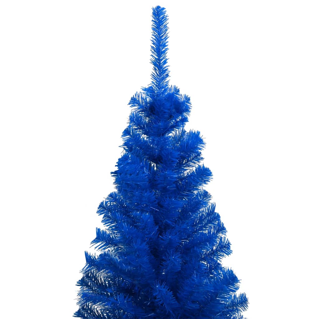 vidaXL Artificial Pre-lit Christmas Tree with Ball Set Blue 120 cm PVC