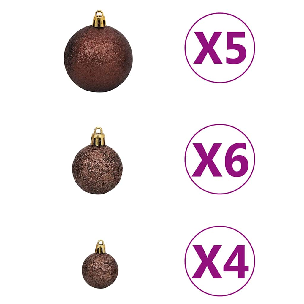 vidaXL Artificial Pre-lit Christmas Tree with Ball Set&Pinecones 180 cm