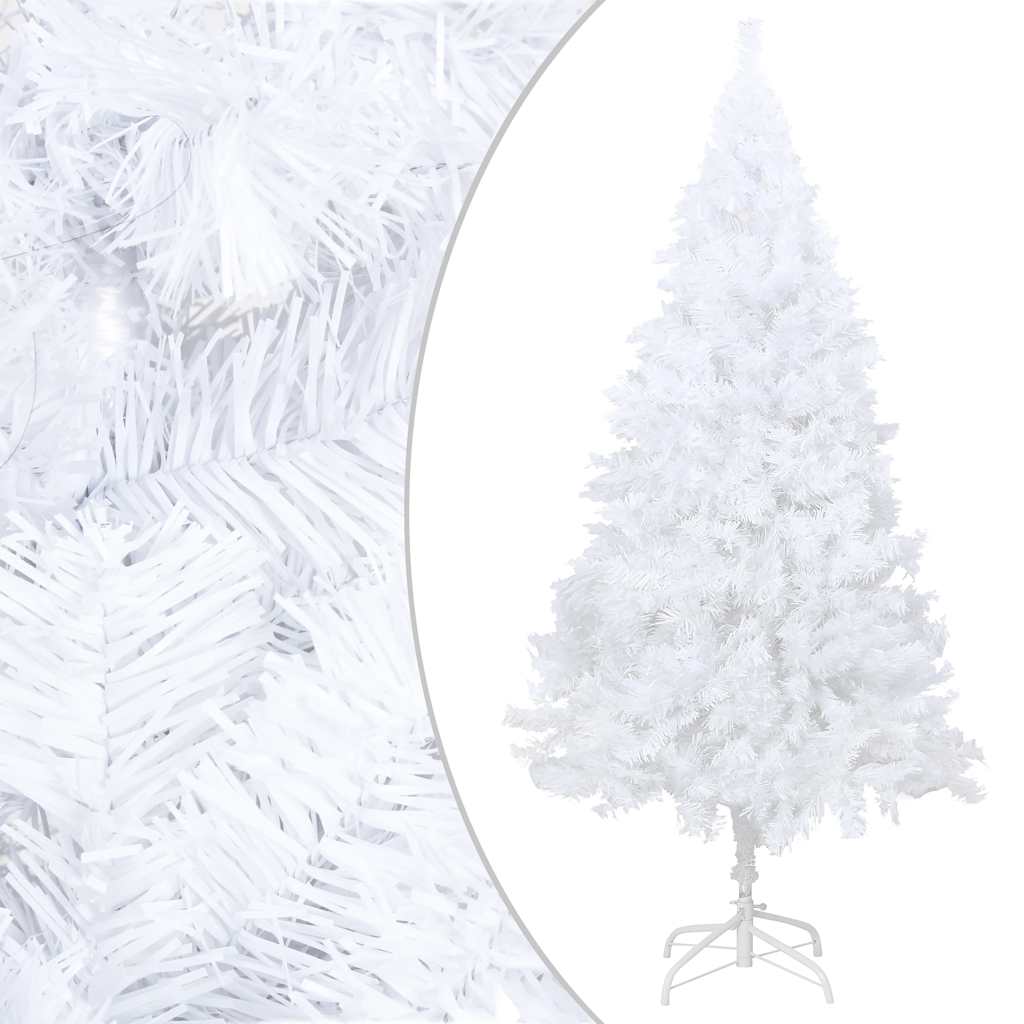 vidaXL Artificial Pre-lit Christmas Tree with Ball Set White 150 cm PVC