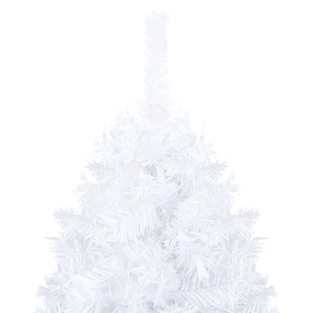 vidaXL Artificial Pre-lit Christmas Tree with Ball Set White 150 cm PVC