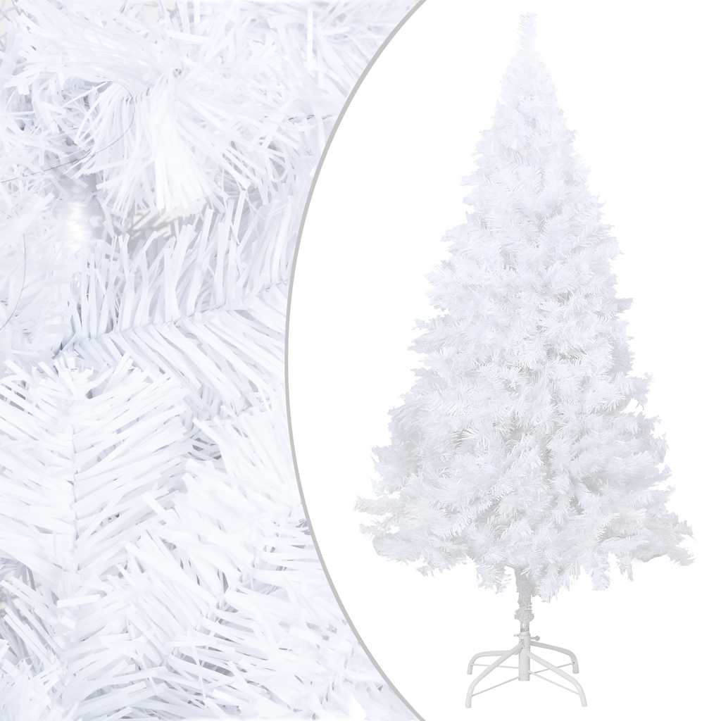 vidaXL Artificial Pre-lit Christmas Tree with Ball Set White 180 cm PVC