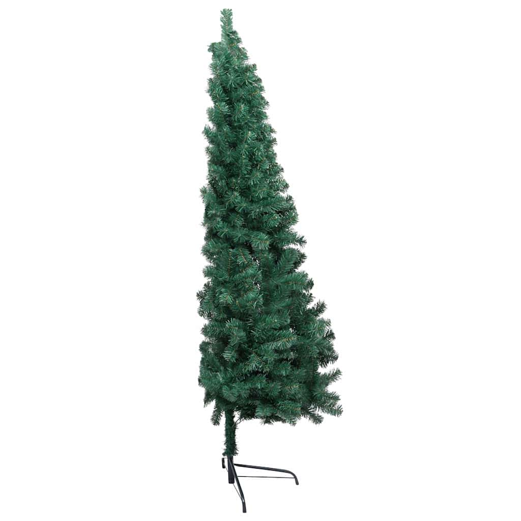 vidaXL Artificial Half Pre-lit Christmas Tree with Ball Set Green 240 cm