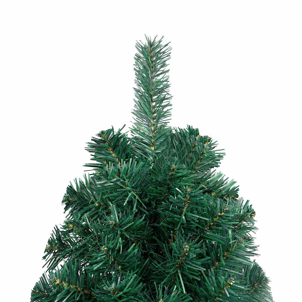 vidaXL Artificial Half Pre-lit Christmas Tree with Ball Set Green 240 cm