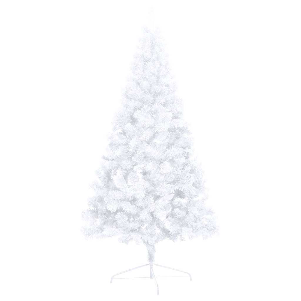 vidaXL Artificial Half Pre-lit Christmas Tree with Ball Set White 240 cm