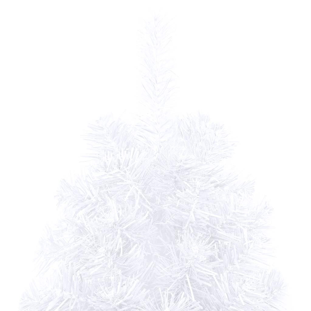 vidaXL Artificial Half Pre-lit Christmas Tree with Ball Set White 240 cm