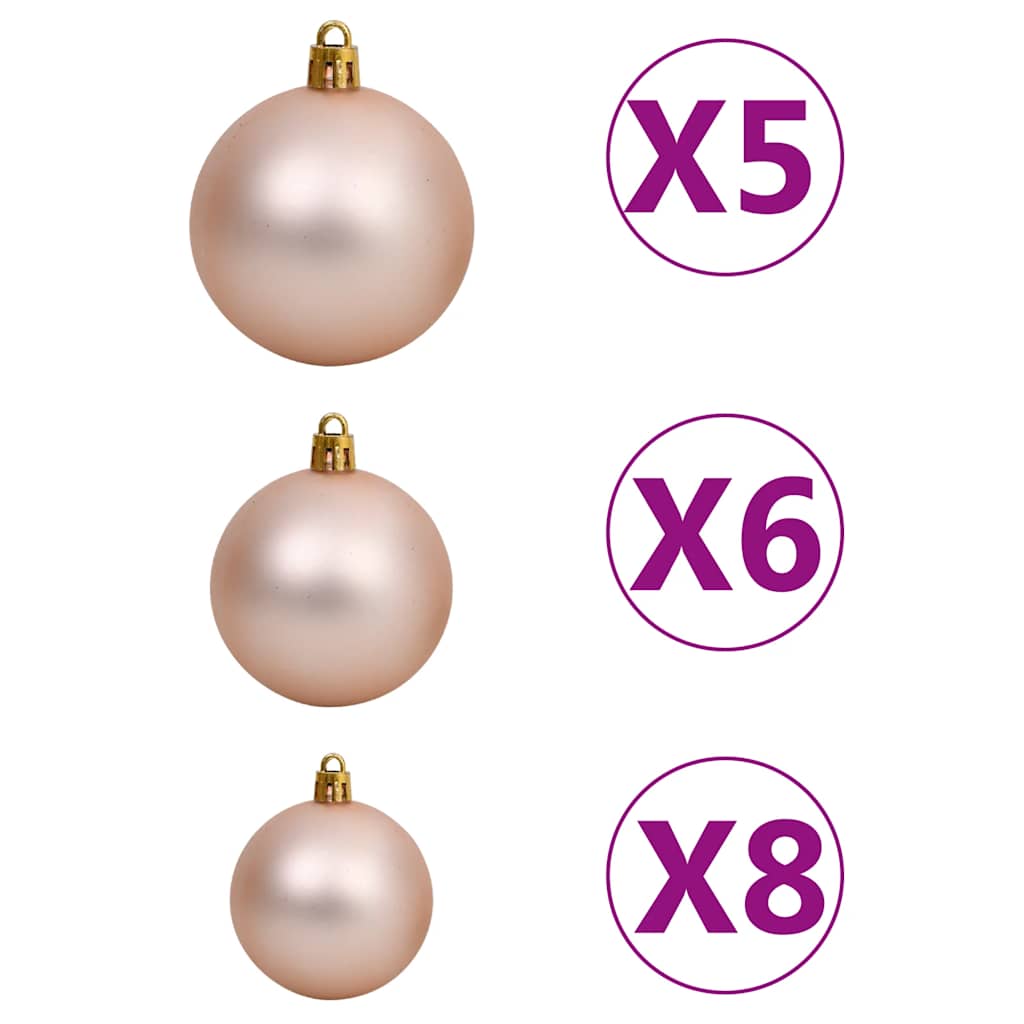 vidaXL Artificial Pre-lit Christmas Tree with Ball Set 150cm 380 Branches