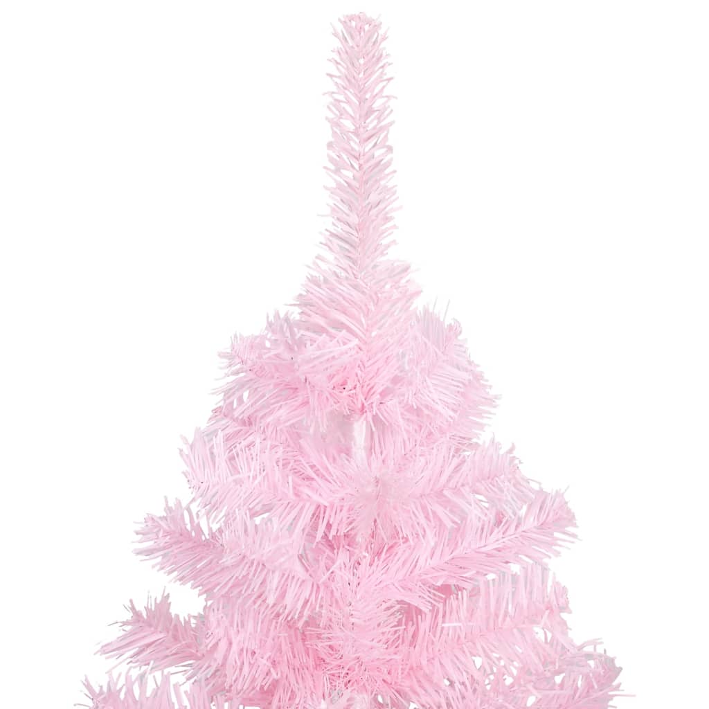 vidaXL Artificial Pre-lit Christmas Tree with Ball Set Pink 120 cm PVC