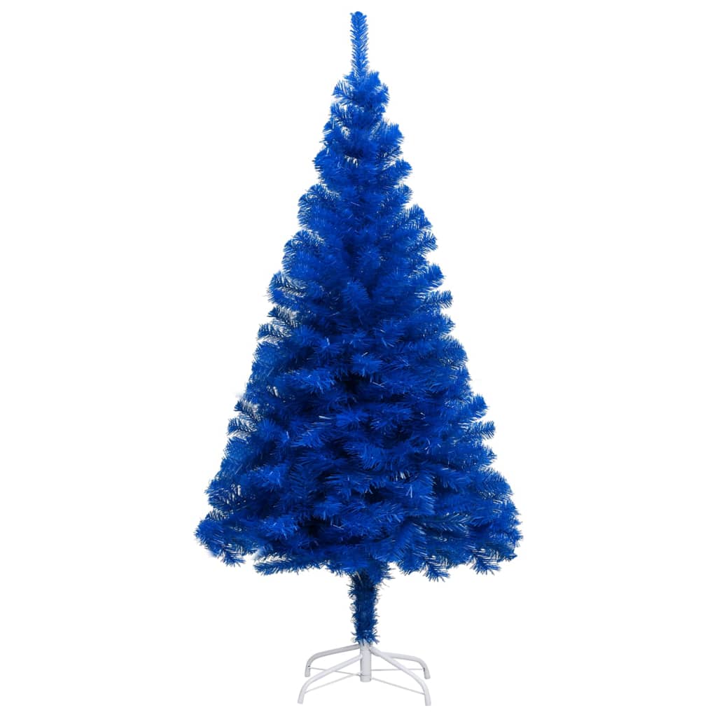 vidaXL Artificial Pre-lit Christmas Tree with Ball Set Blue 240 cm PVC