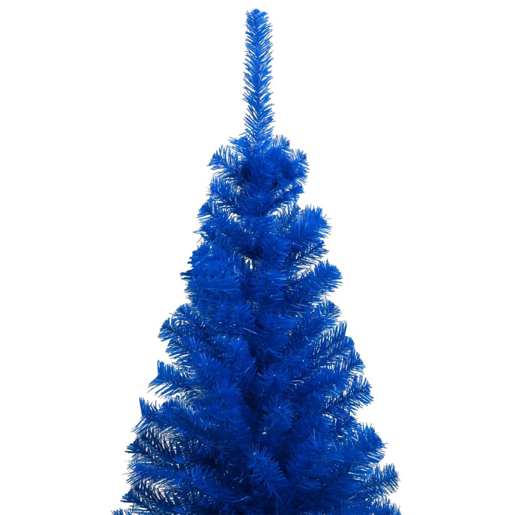 vidaXL Artificial Pre-lit Christmas Tree with Ball Set Blue 240 cm PVC