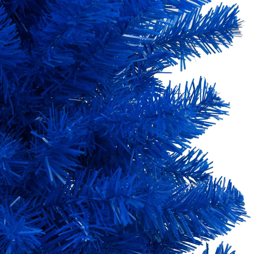 vidaXL Artificial Pre-lit Christmas Tree with Ball Set Blue 240 cm PVC