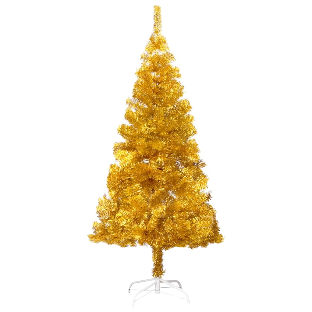 Artificial Pre-lit Christmas Tree with Ball Set Gold 120 cm PET