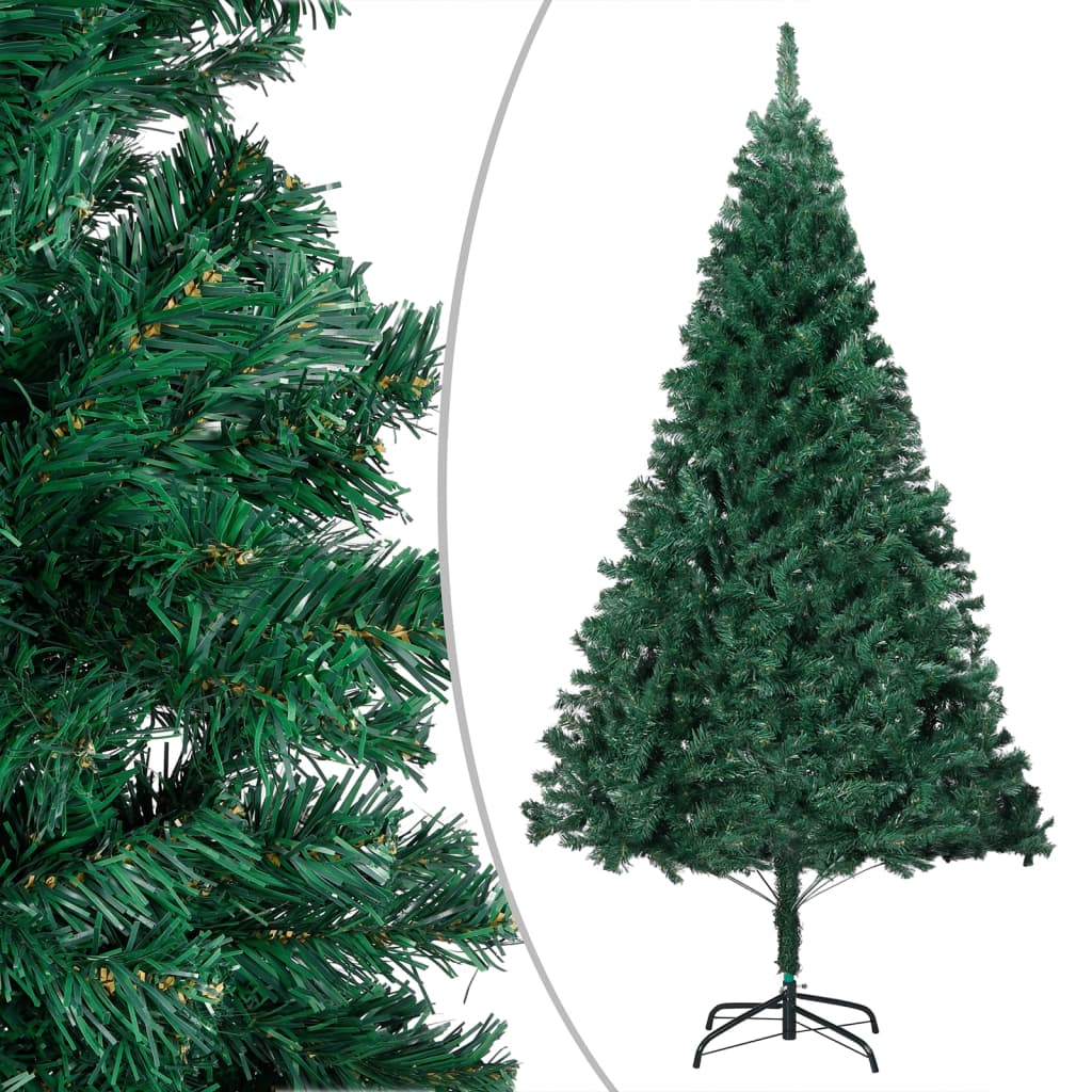 vidaXL Artificial Pre-lit Christmas Tree with Ball Set Green 150 cm PVC