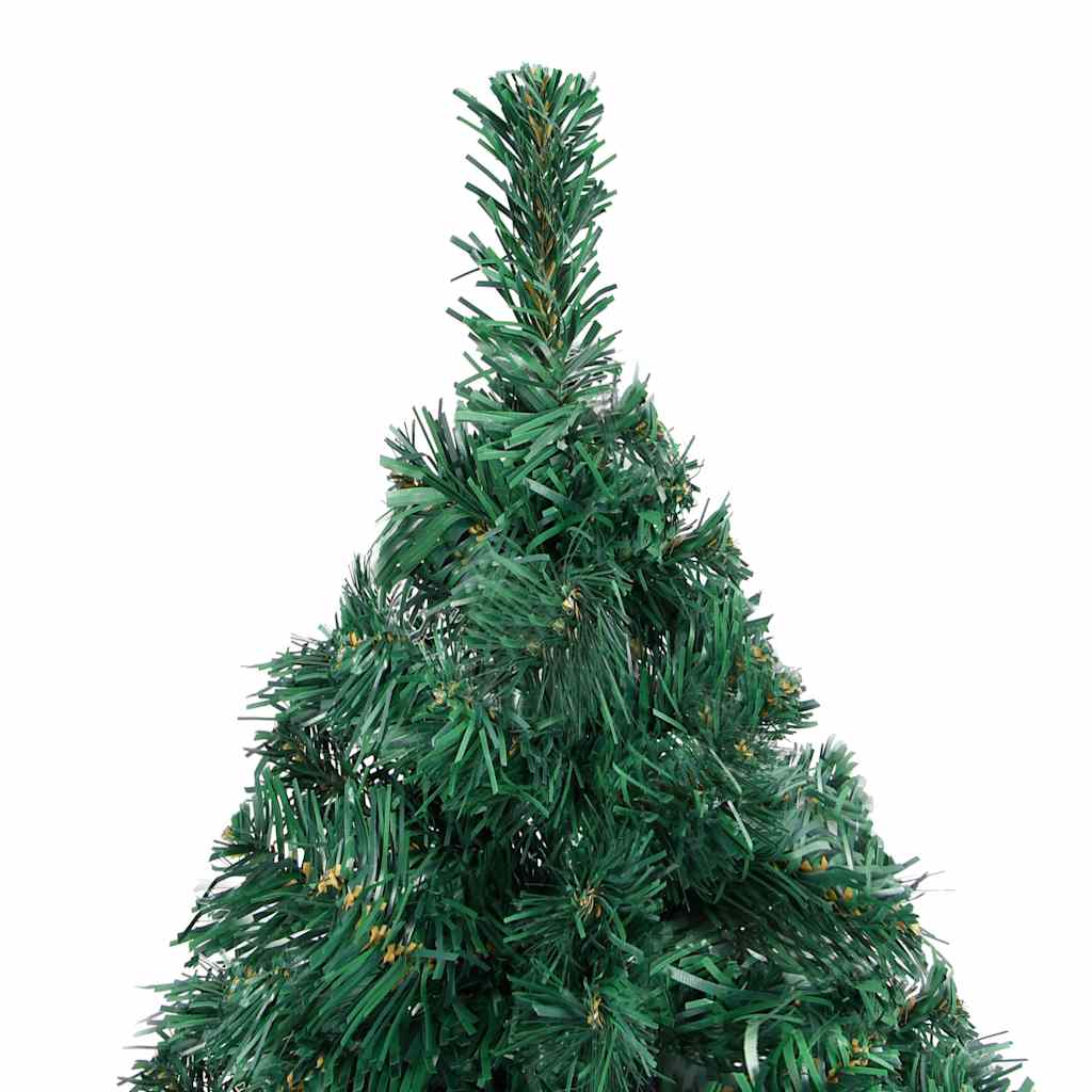 vidaXL Artificial Pre-lit Christmas Tree with Ball Set Green 180 cm PVC