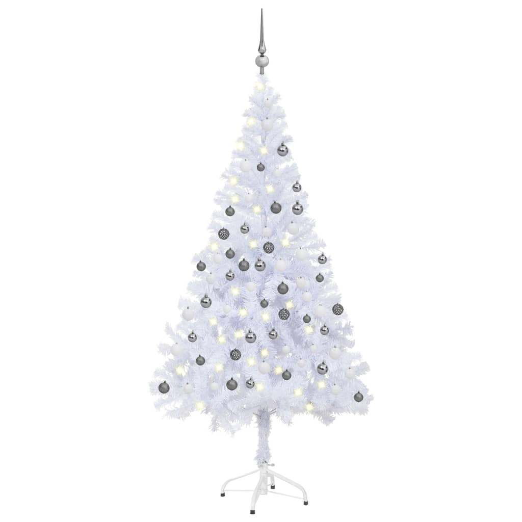 vidaXL Artificial Pre-lit Christmas Tree with Ball Set 120cm 230 Branches