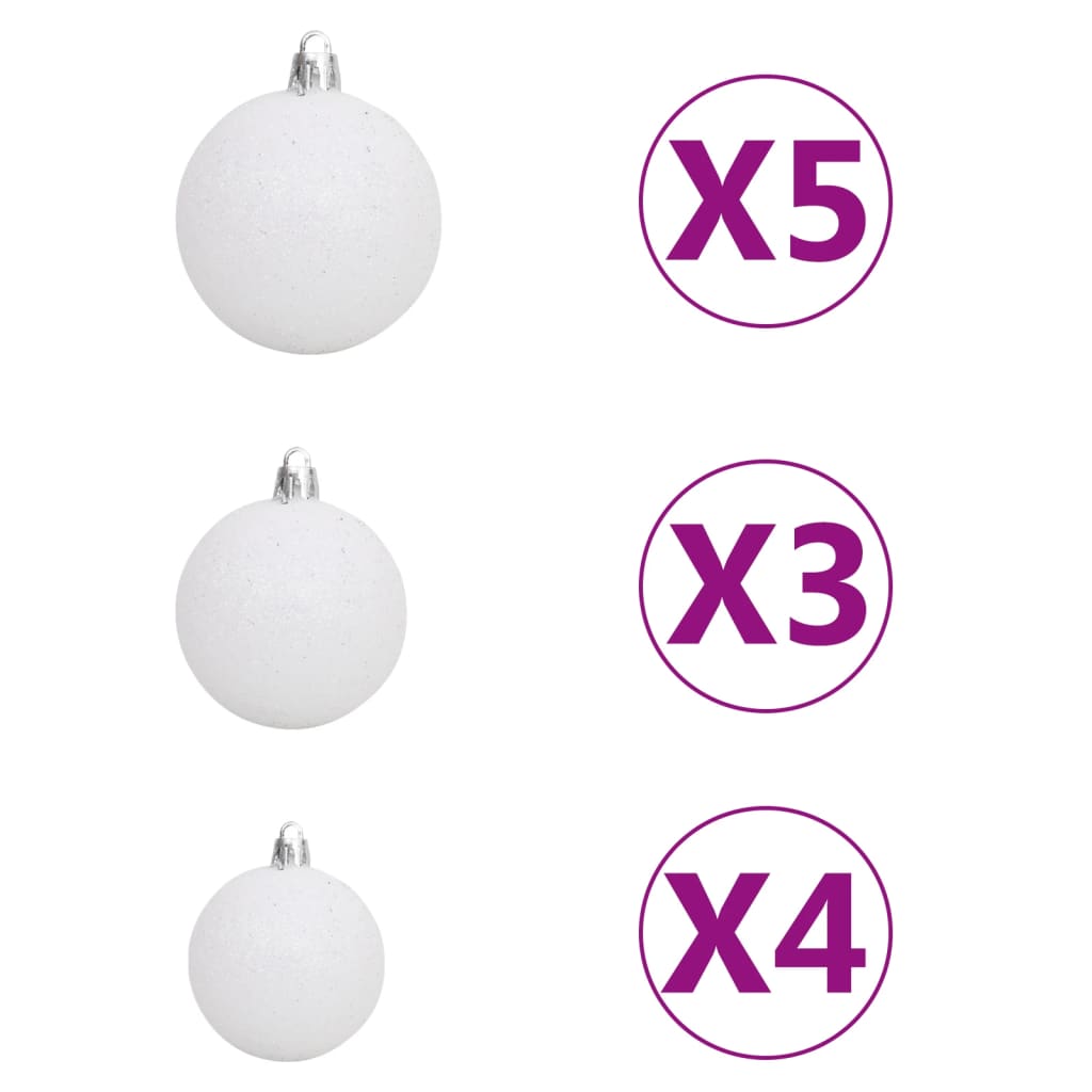 vidaXL Artificial Pre-lit Christmas Tree with Ball Set Blue 150 cm PVC