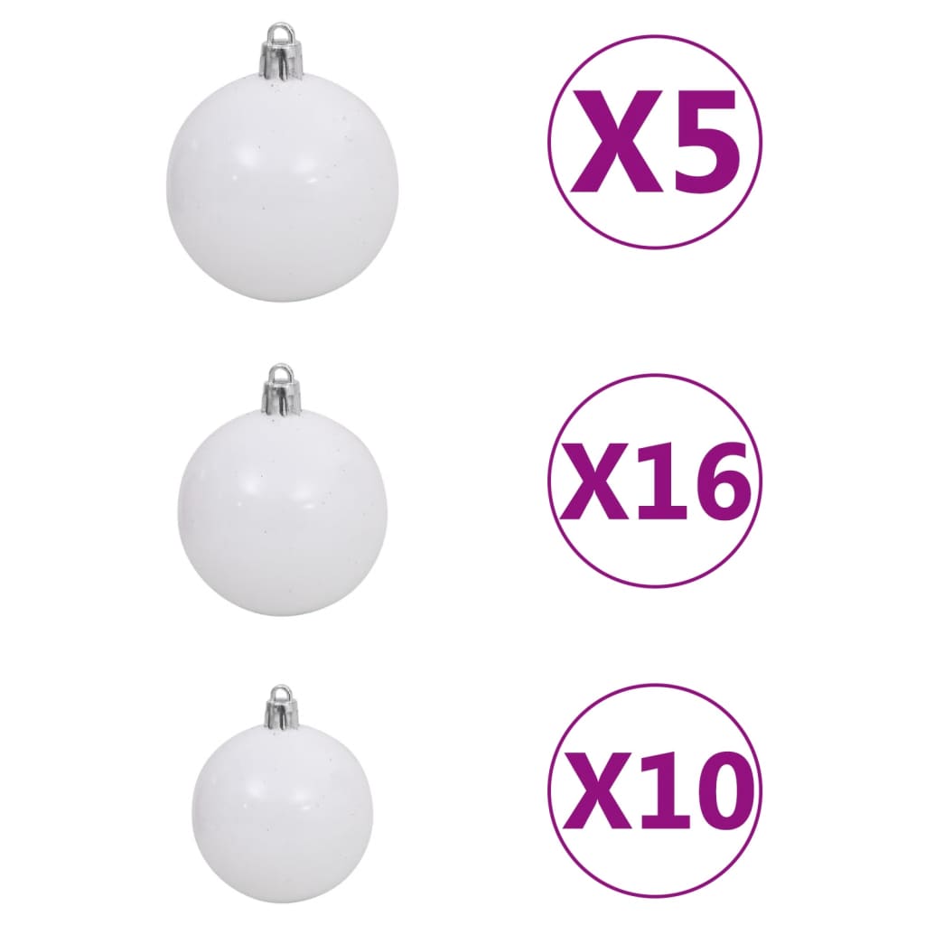 vidaXL Artificial Pre-lit Christmas Tree with Ball Set Blue 240 cm PVC