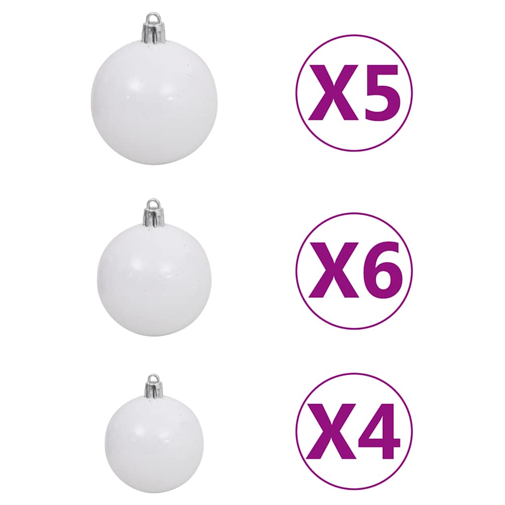 vidaXL Nordmann Fir Artificial Christmas Tree LED&Ball Set Green 150cm