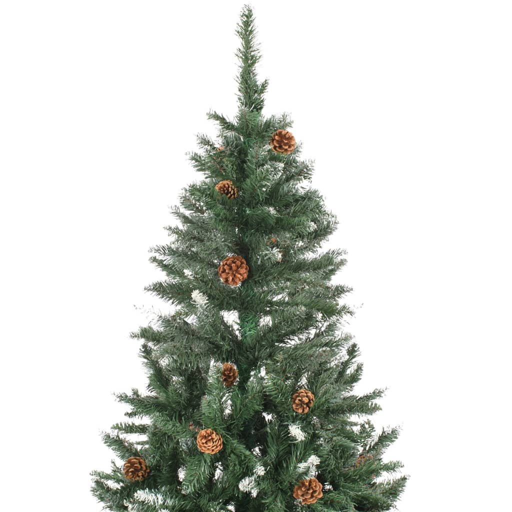 vidaXL Artificial Pre-lit Christmas Tree with Pine Cones 180 cm