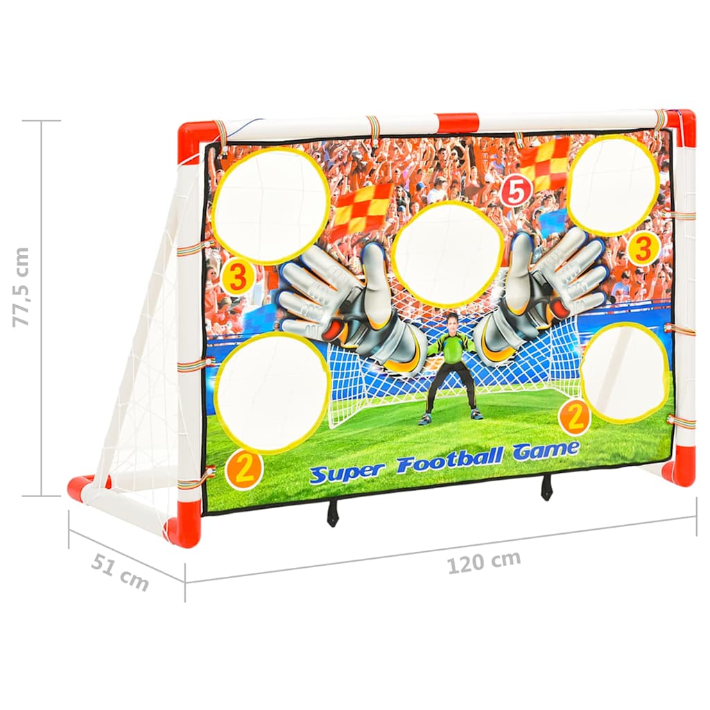Children Football Goal Set with Goal Wall 120x51x77,5 cm