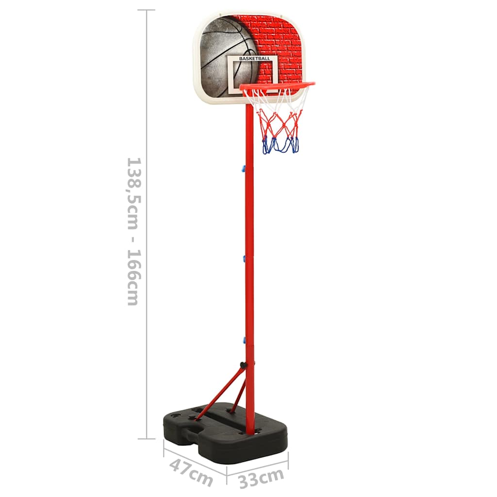 vidaXL Portable Basketball Play Set Adjustable 138.5-166 cm