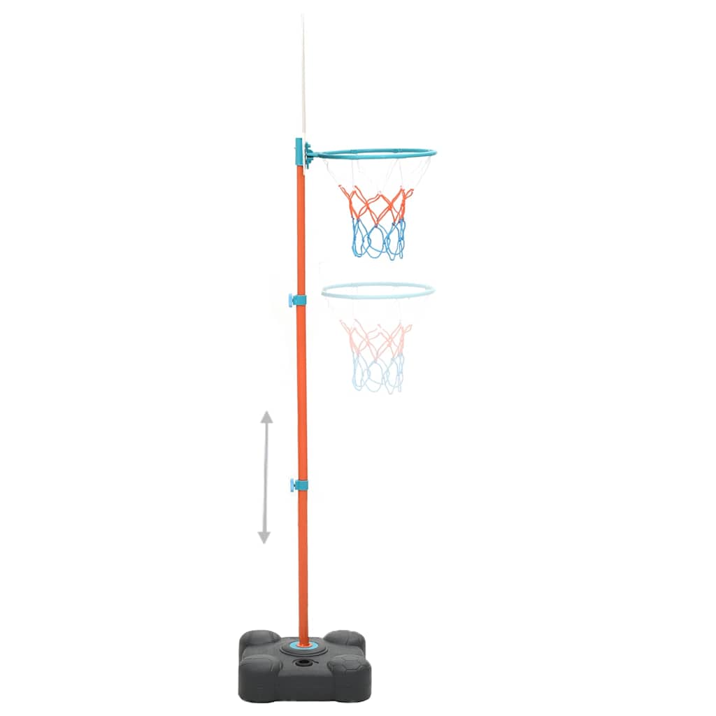 80355 vidaXL Portable Basketball Play Set Adjustable 109-141 cm
