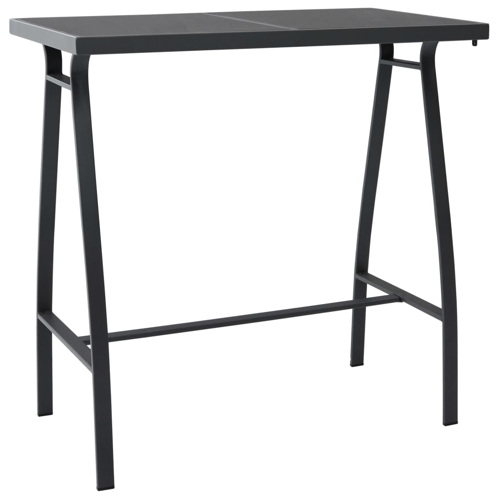 Garden Bar Set | Black | Tempered glass, steel, textilene | Large