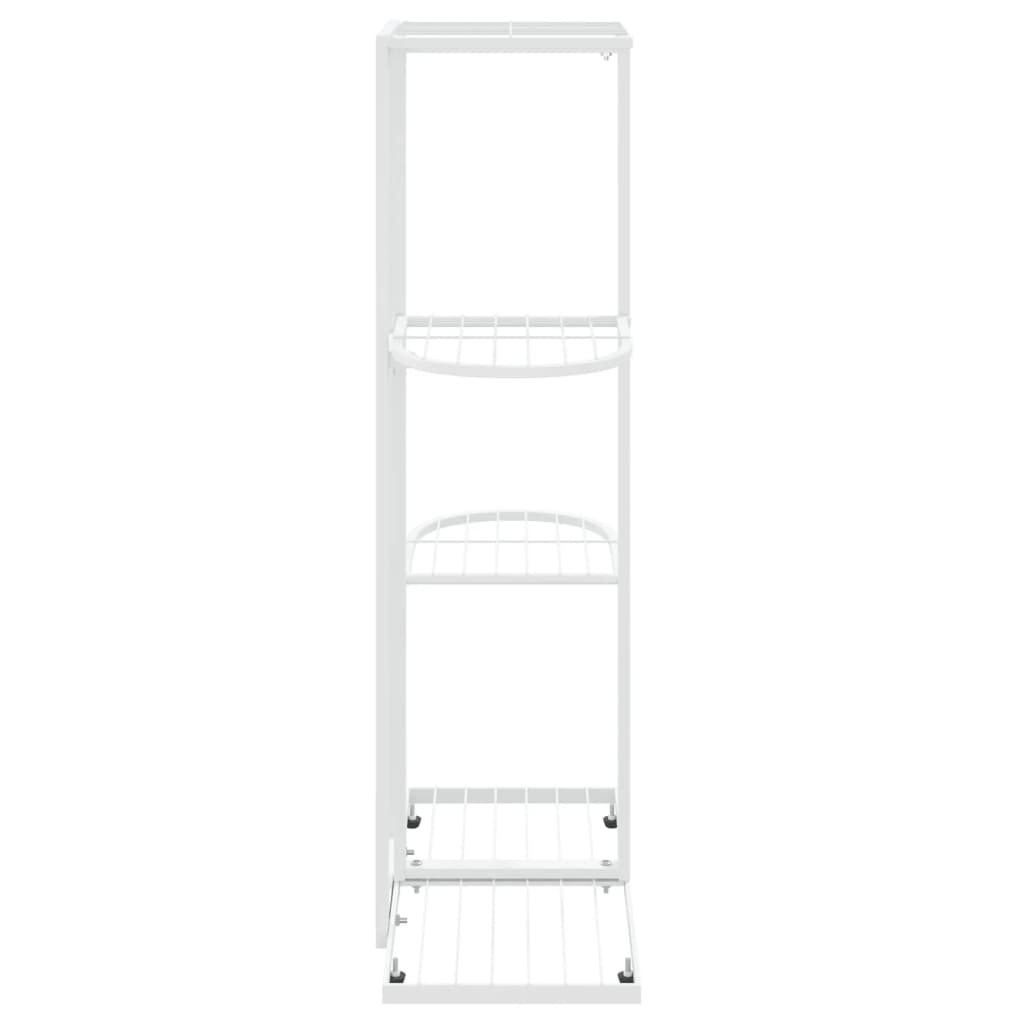 vidaXL 4-Floor Flower Stand 43x22x76 cm White Metal