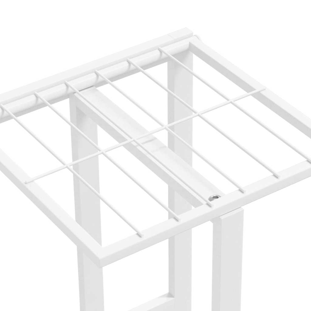 336109 vidaXL 4-Floor Flower Stand 43x22x76 cm White Metal