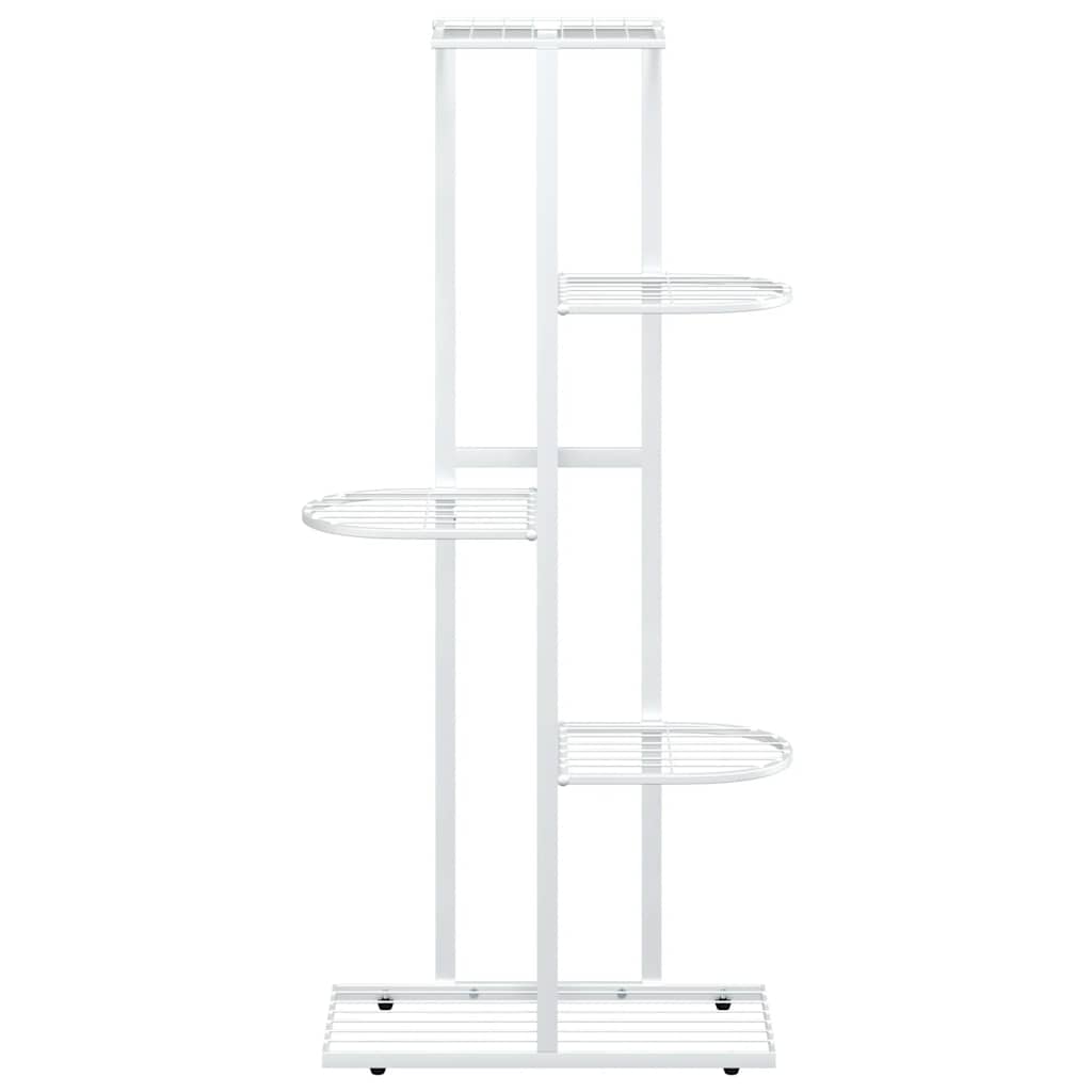 5-Floor Flower Stand 43x22x98 cm White Metal