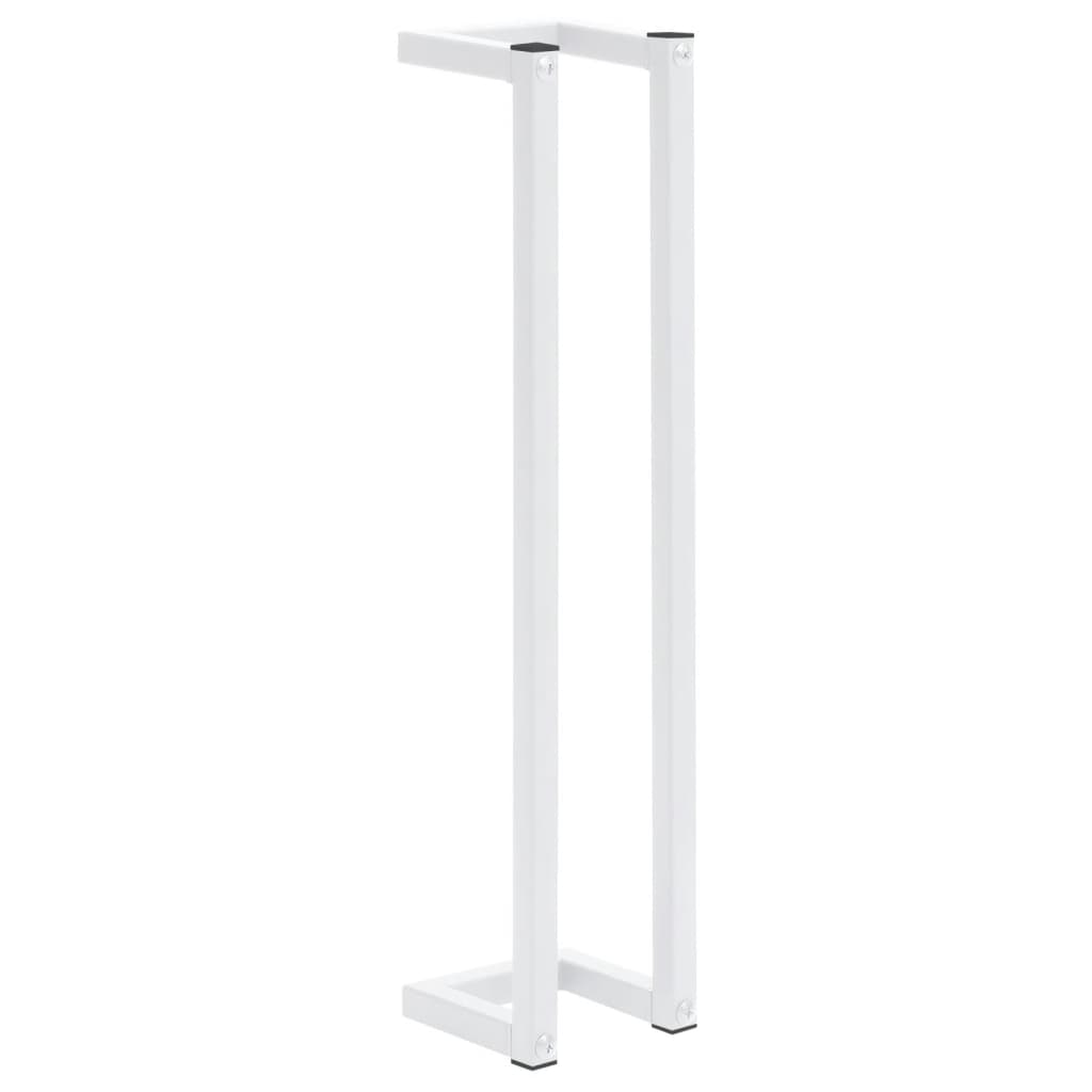 vidaXL Towel Rack White 12.5x12.5x60 cm Steel