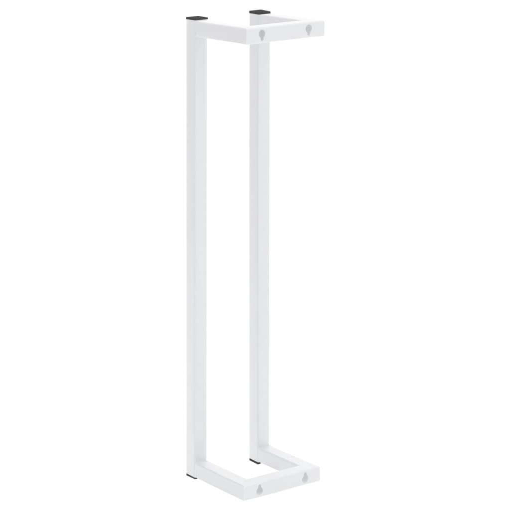 vidaXL Towel Rack White 12.5x12.5x60 cm Steel