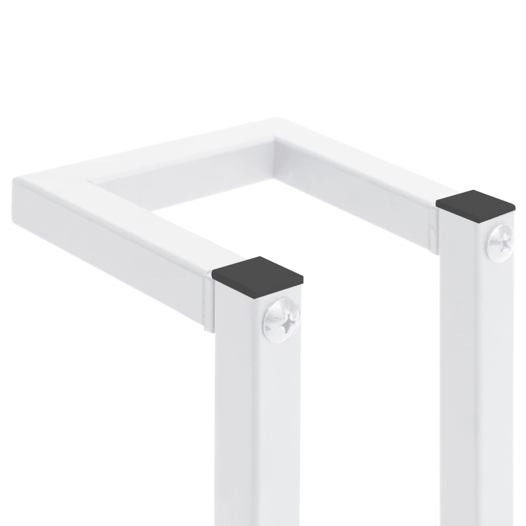 vidaXL Towel Rack White 12.5x12.5x60 cm Steel