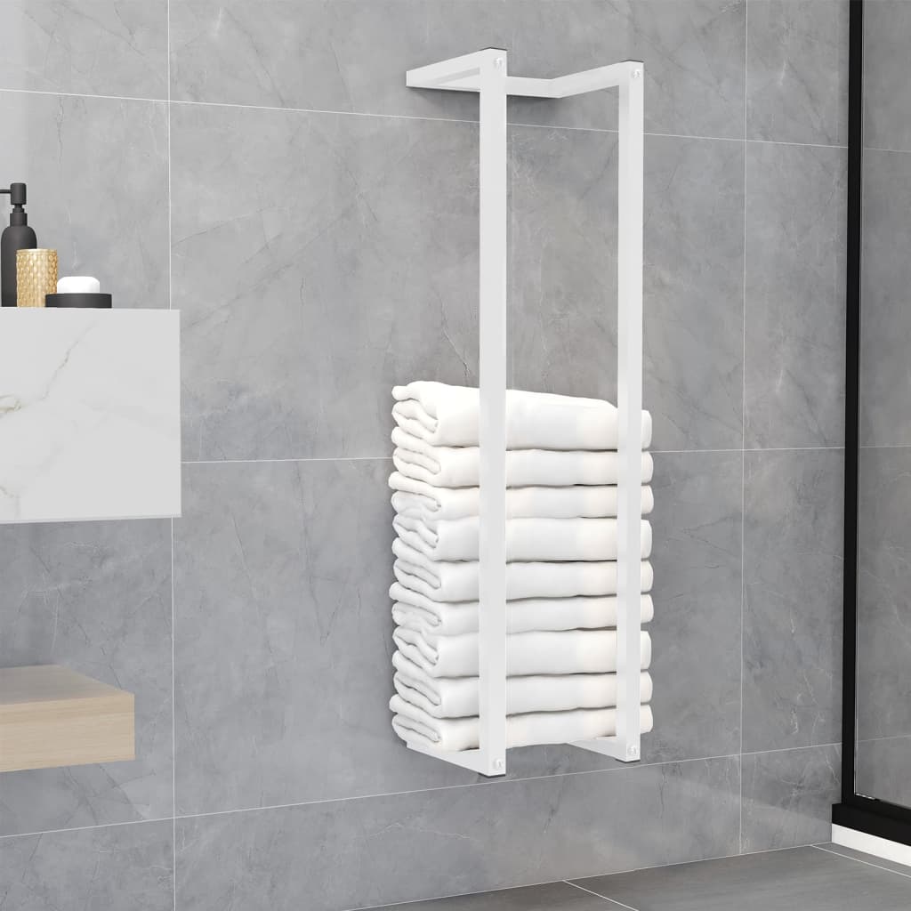 vidaXL Towel Rack White 25x20x95 cm Steel