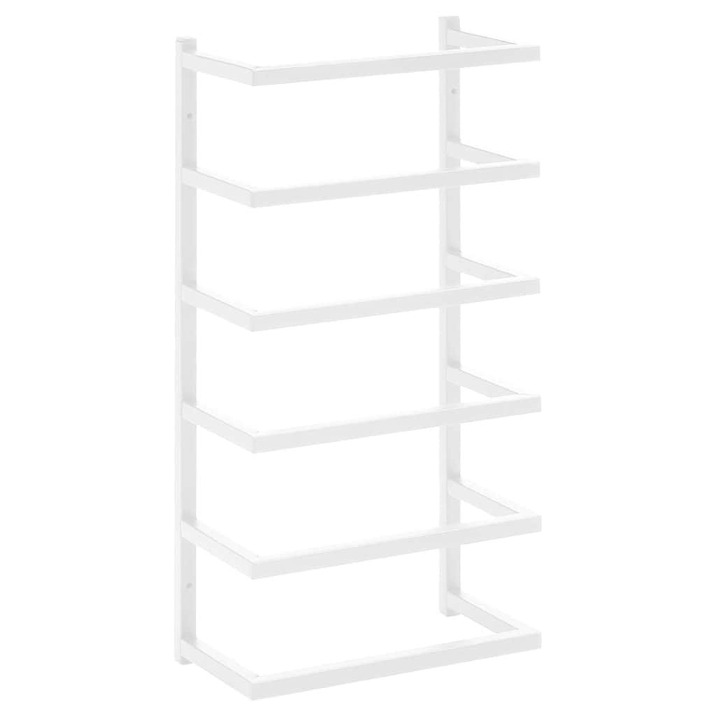 Towel Rack White 24x12x48 cm Steel