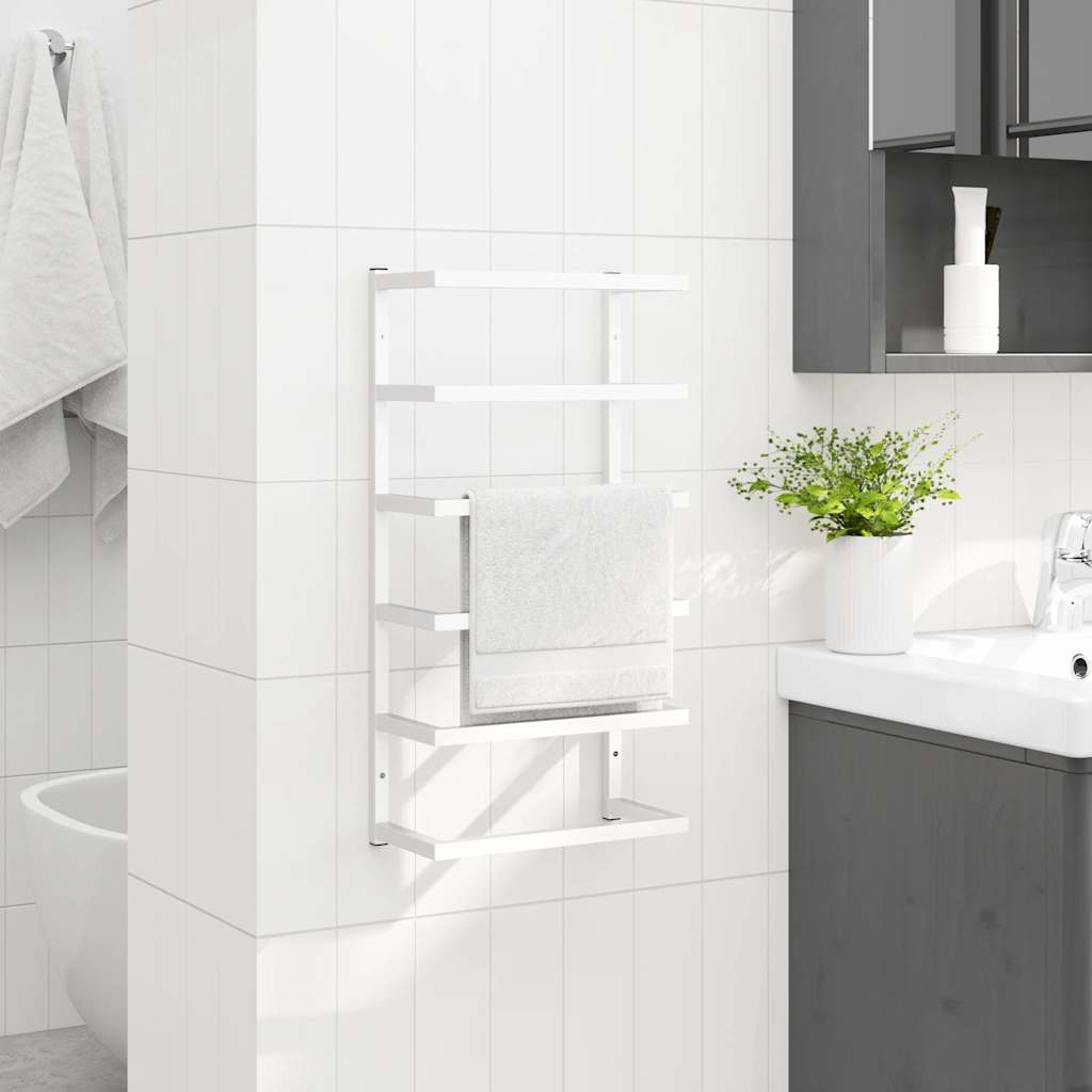Towel Rack White 24x12x48 cm Steel