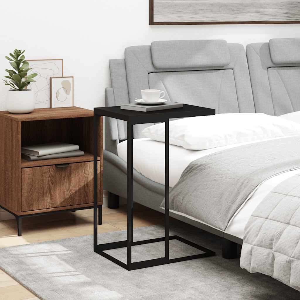 Side Table | Black | Engineered Wood | Small |  Durable  | Side Table