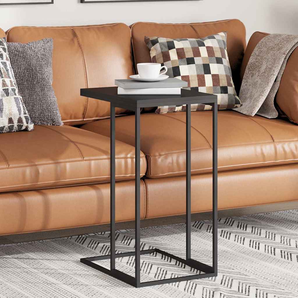 336130 vidaXL Side Table Black 40x30x59 cm Engineered Wood