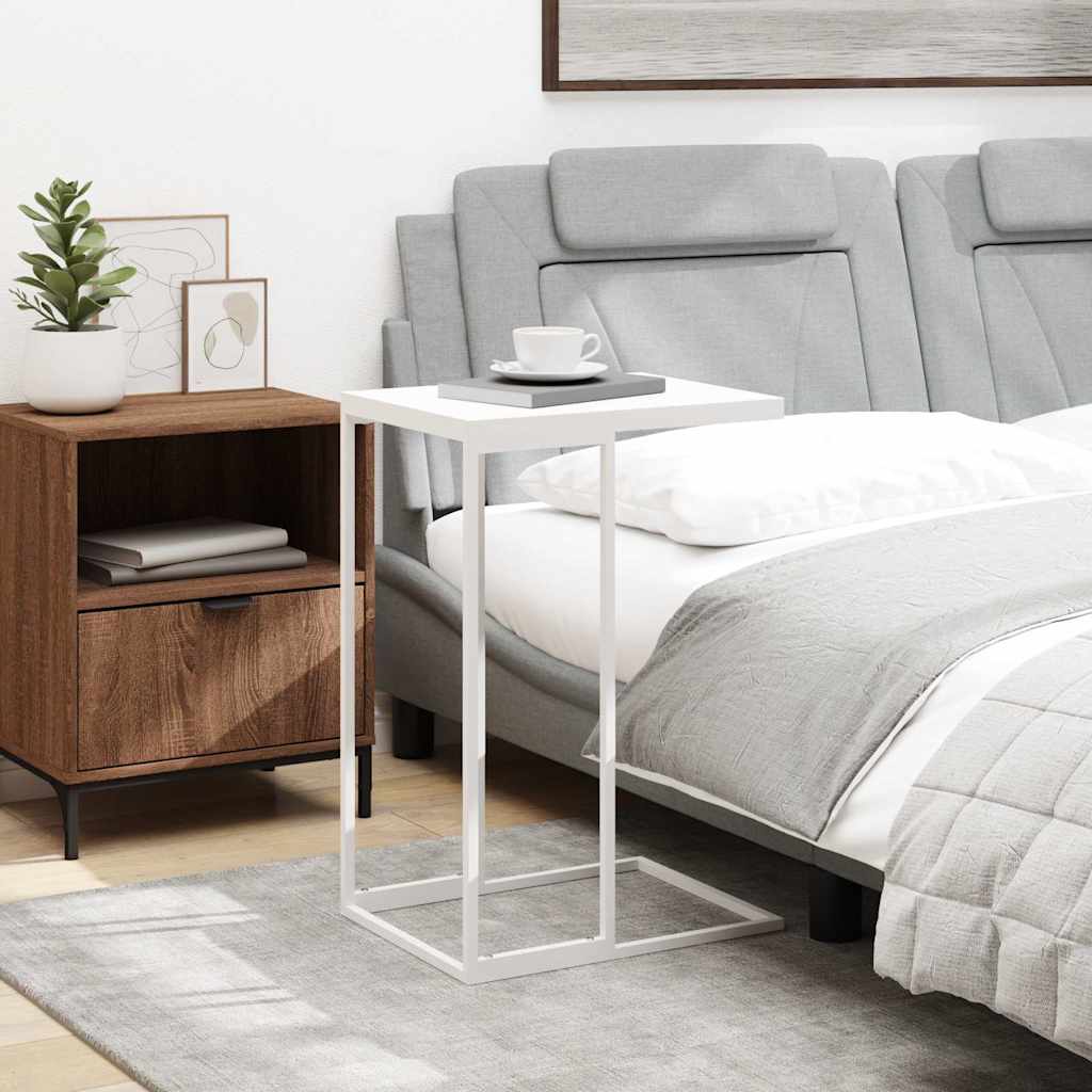 336131 vidaXL Side Table White 40x30x59 cm Engineered Wood